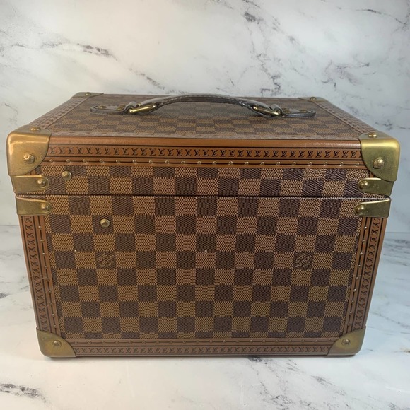 Louis Vuitton Damier Trunk Boite Flacons Ebene Beauty Case Monogram Train Vanity - Picture 3 of 13